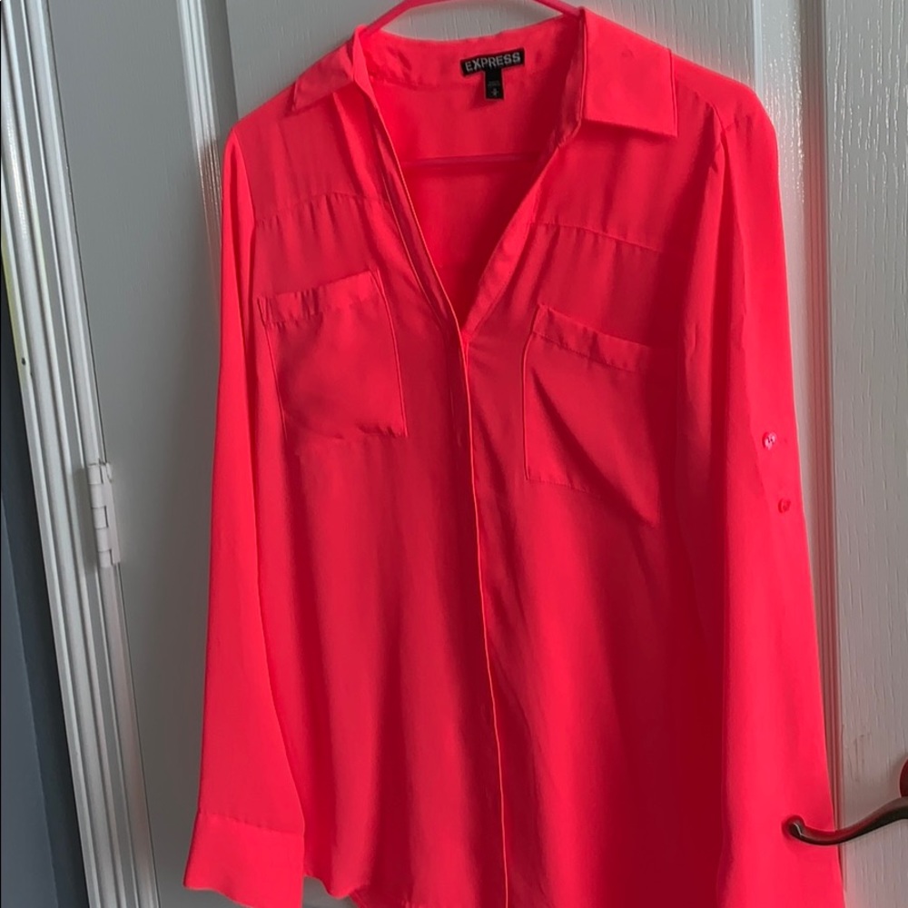 Bright pink medium express shirt